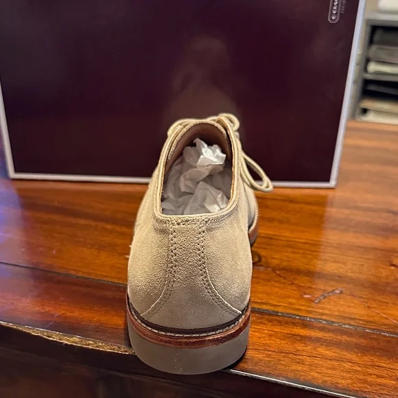 Coach Men's Taupe Suede Oxfords - Picture 9 of 13